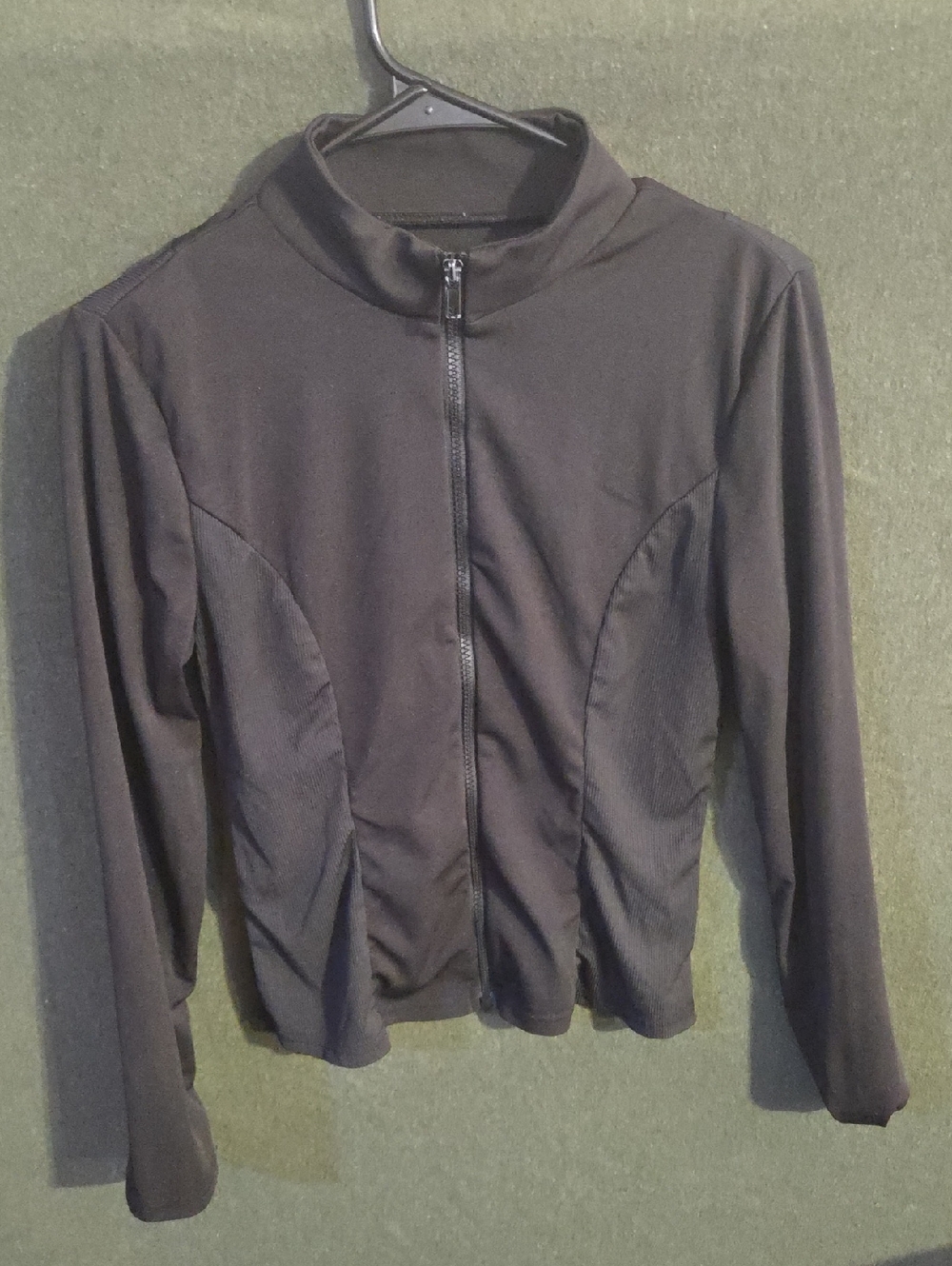 SHEIN Black Zip-Up Bomber Jacket